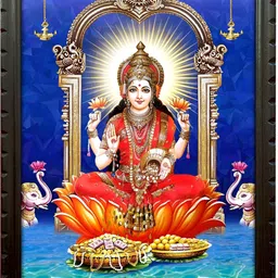 EMPEROR ART GALLERY Black God Lakshmi Wooden Wall Photo Frames-image-83