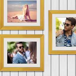 ArtzFolio Gold Toned 3 Pieces Wooden Wall Photo Frames-20