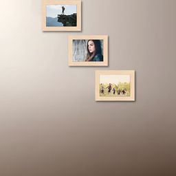 ArtzFolio Camel Brown 3 Pieces Wooden Wall Photo Frames-image-42