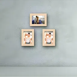 ArtzFolio Camel Brown 3 Pieces Wooden Wall Photo Frames-image-83