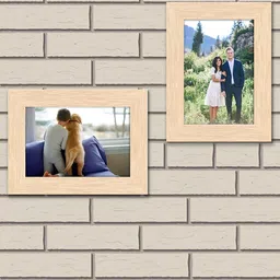 ArtzFolio Camel Brown 2 Pieces Wooden Wall Photo Frames-image-77