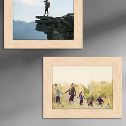 ArtzFolio Camel Brown 2 Pieces Wooden Wall Photo Frames-17