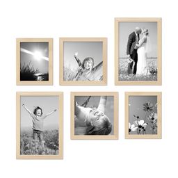 ArtzFolio Camel Brown & Beige 6Pcs Wooden Wall Photo Frames-picture-5