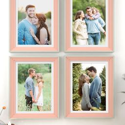 Art Street Set Of 4 Pink Solid Wooden Photo Frames-7