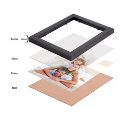 RANDOM Set of 2 Black Solid New Synthetic Photo Frames image 4