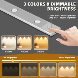nairo Under Cabinet Lights Led Motion Sensor Indoor,Usb Rechargeable,3 Light Modes 8 hrs Flood Lamp Emergency Light image 2