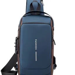 shreeshayamtrader Random Colour Slim Corssbody Sling Chest Backpack Men's Shoulder Bag Small Travel Bag - Small-picture-24