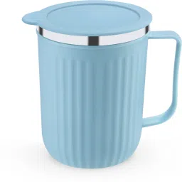 Frost Unbreakable Tea Coffee Double Wall Insulated with Handle and Lid Stainless Steel, Plastic Coffee Mug-image-97