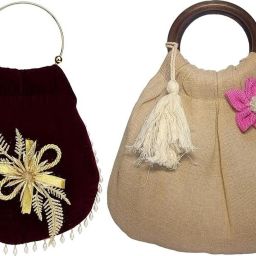 Women Red, Gold, White, Pink, Brown Potli-image-95