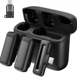 Dual User Wireless Mic with Sound Cancellation for Type C Mobiles and iOS Phone Wireless Microphone-16