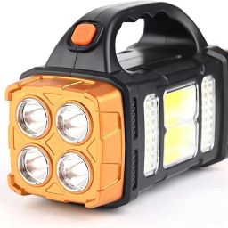 MULTIFUNCTION SOLAR WATERPROOF FLASHLIGHT WITH USB CHARGING,TWIN BULB LED & COB Torch-10