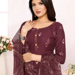 Unstitched Crepe Salwar Suit Material Printed-image-64