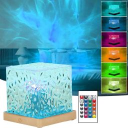 BSVR 3D Ocean Wave Projector Lamp Romantic LED Night Light With Remote_654 Table Lamp-image-36