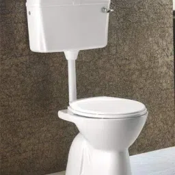 ROUND E.W.C Floor Mounted S-Trap European Commode Set Western Commode (White) Western Commode-17