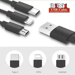 G2L 3 in 1 fast Charging Type-C Micro Phone Smart Charge 3 Port Data Cable Charging Pad image 2