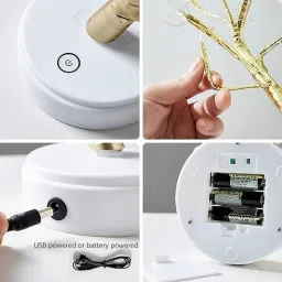 refulgix Bonsai Desk Tree LED Battery Powered or USB Adapter Table Top Decoration Table Lamp image 5