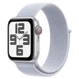 Apple Watch SE GPS+Cellular with Blue Cloud Sport Loop (40mm Retina LTPO OLED Display, Silver Aluminium Case)-21