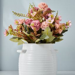 Home Centre Pink Artificial Gloria Flowers In Ceramic Pot-15