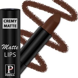 PERPAA Long Lasting & Waterproof Creamy Matte Lipstick With Vitamin E - Cocoa Brown 67-28