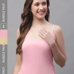 Friskers Pack Of 2 Skin Friendly Cotton Camisoles-image-61