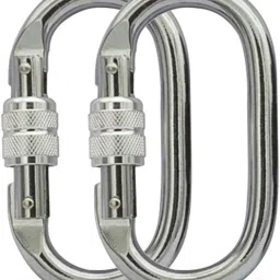 Heavy Duty Locking Carabiner 23 kN for Rigging, Ropes, Hammock (Pack of 2) Locking Carabiner-image-11