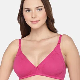 Inner Sense Pink Organic Cotton Antimicrobial Sustainable Seamless Bra with Supportive Stitch ISB099-image-42