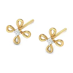 KUBERBOX 18KT Gold Diamond-Studded Earrings-1 gm-image-64