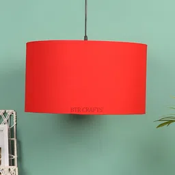 BTR CRAFTS Red Cylindrical Shaped Contemporary Ceiling Lamp-image-53