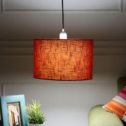 BTR CRAFTS Red Textured Cylindrical Shaped Contemporary Ceiling Lamp-35