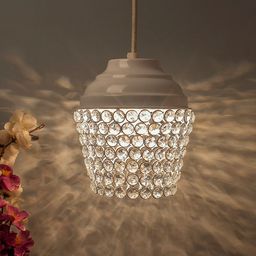 Homesake White Solid Handcrafted Crystal Pendent Light-12
