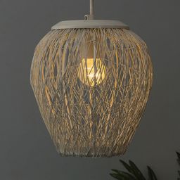 Homesake Grey Textured Steel Wire Mesh Handcrafted Pendent Lamp-1