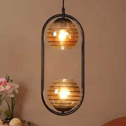 ELIANTE Black Iron Contemporary Cylindrical Ceiling Lamp-22