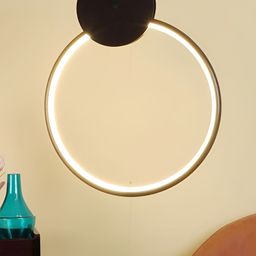 ELIANTE Brown Iron Contemporary Hanging RING LIGHT-10