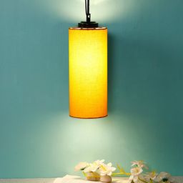Devansh Yellow & Black Solid Contemporary Hanging Lamp-6