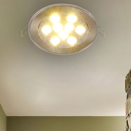 MFD HOME FURNISHING Gold-Toned Self Design Quirky Flush Mount-image-81