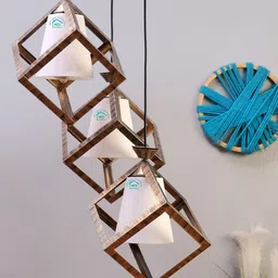 MFD HOME FURNISHING Brown & White Self Design Quirky Cluster Light-image-87