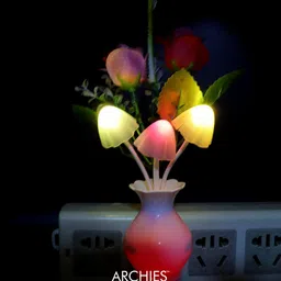 Archies Multicoloured Glass Rose LED Night Lamp-image-22
