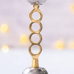 Archies Gold-Toned & Silver-Toned Metal Finish Decorative Lantern Lamp-33