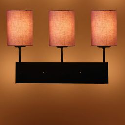 Devansh Grey & Black Cylindrical Cotton Cluster Wall-Mounted Lamp-25
