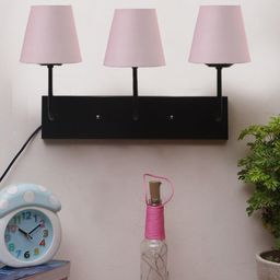 Devansh Black & Pink Cotton Cluster Wall Mounted Lamp-image-96