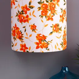 Devansh White & Orange Printed Wall Lamp-picture-23