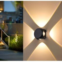 SPARK WORLD Black Acrylic Contemporary Abstract Shaped Wall Lamp-46