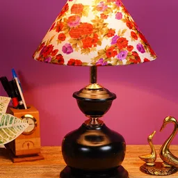 foziq Brown Solid Table Lamp-5