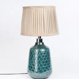 Fabindia Blue Ceramic Table Lamp-58