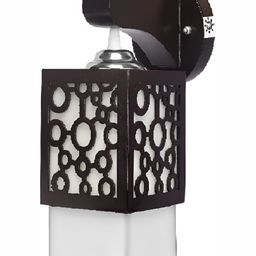 Areezo Brown Textured Contemporary Wooden Wall Lamp-4