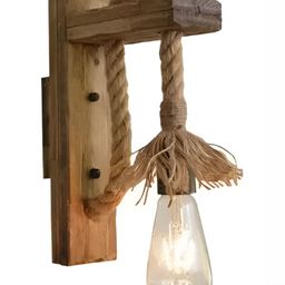 Areezo Brown Wooden Wall Lamp-image-47