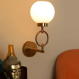 ELIANTE Gold Toned Spherical Shaped Iron Contemporary Wall Lamp-image-30
