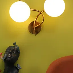 ELIANTE Gold Toned Iron Contemporary Spherical Shaped Wall Lamp-image-75