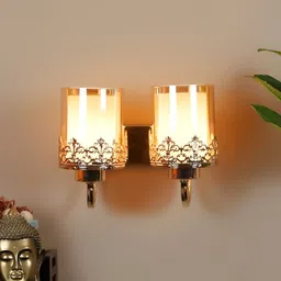 ELIANTE Gold Toned Iron Contemporary Cylinder Shaped Wall Lamp-image-33