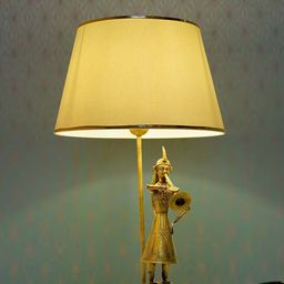 Fos Lighting Gold & White Solid Brass Table Lamp-55